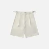 Pleated Shorts - Cream