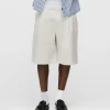 Pleated Shorts - Cream
