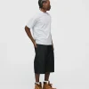 Raw Denim Shorts - Black