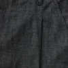 Raw Denim Shorts - Black