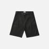 Raw Denim Shorts - Black