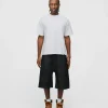Raw Denim Shorts - Black