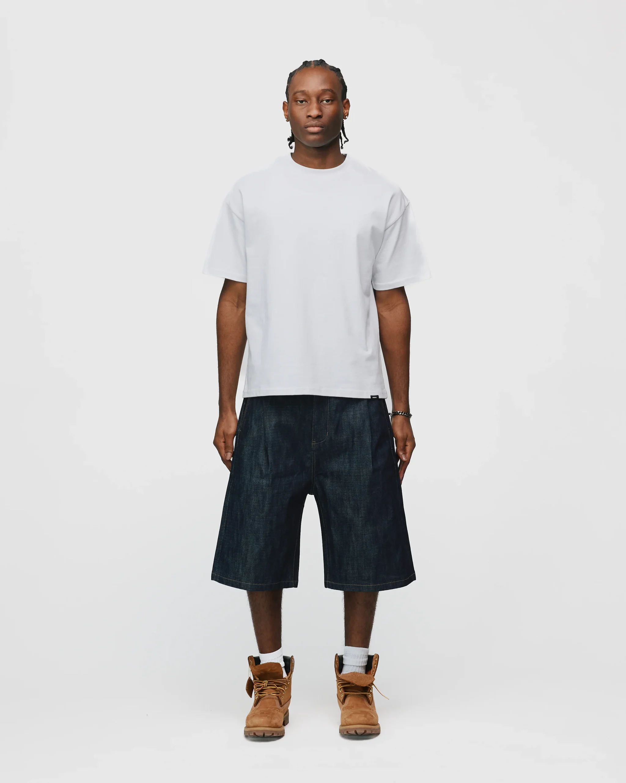 Raw Denim Shorts - Indigo