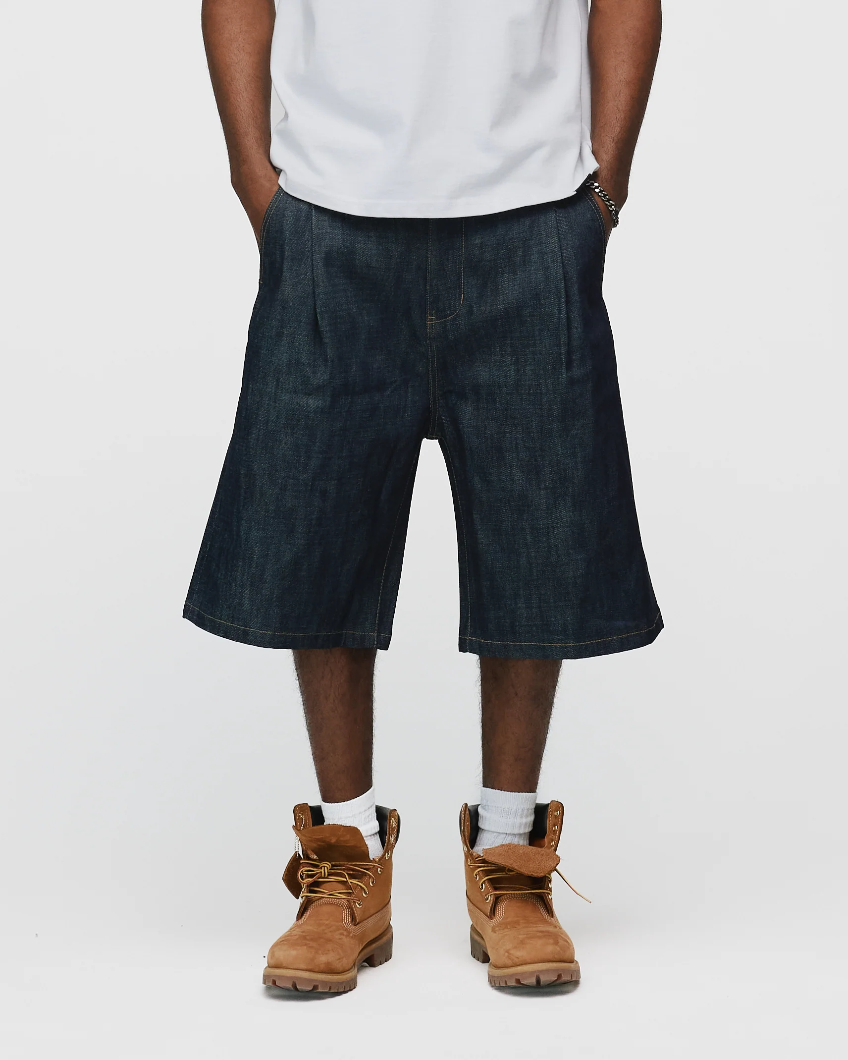 Raw Denim Shorts - Indigo