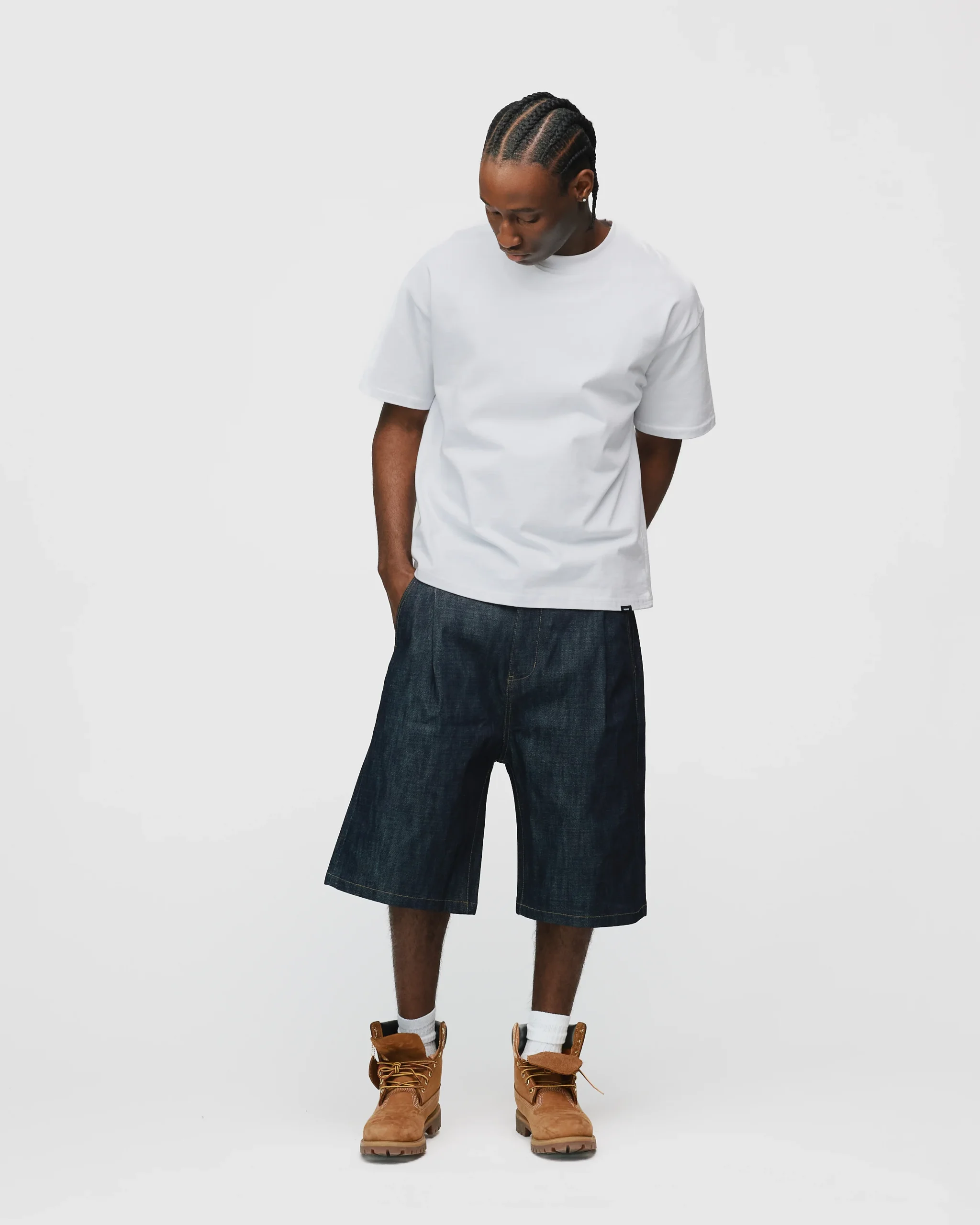 Raw Denim Shorts - Indigo