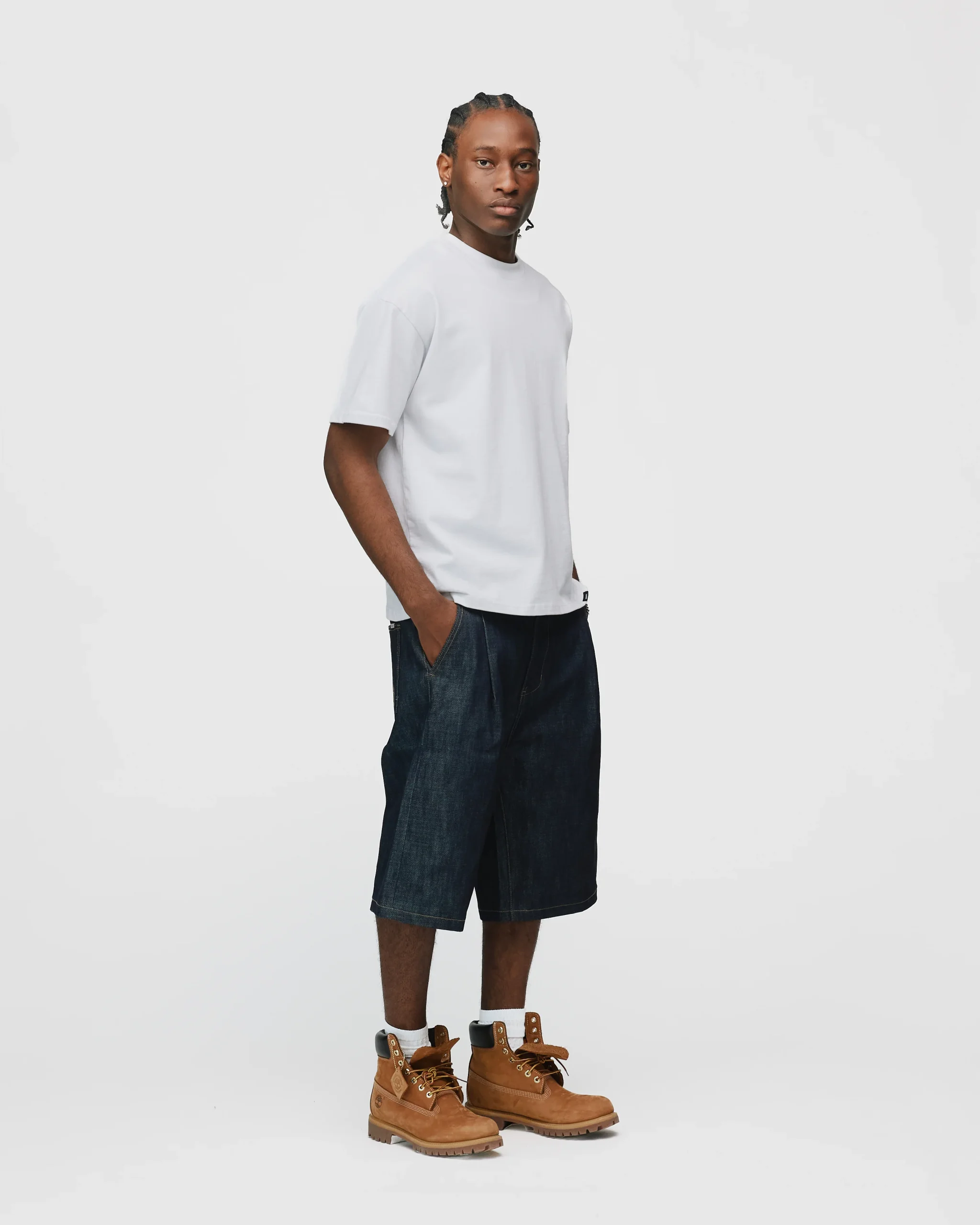 Raw Denim Shorts - Indigo
