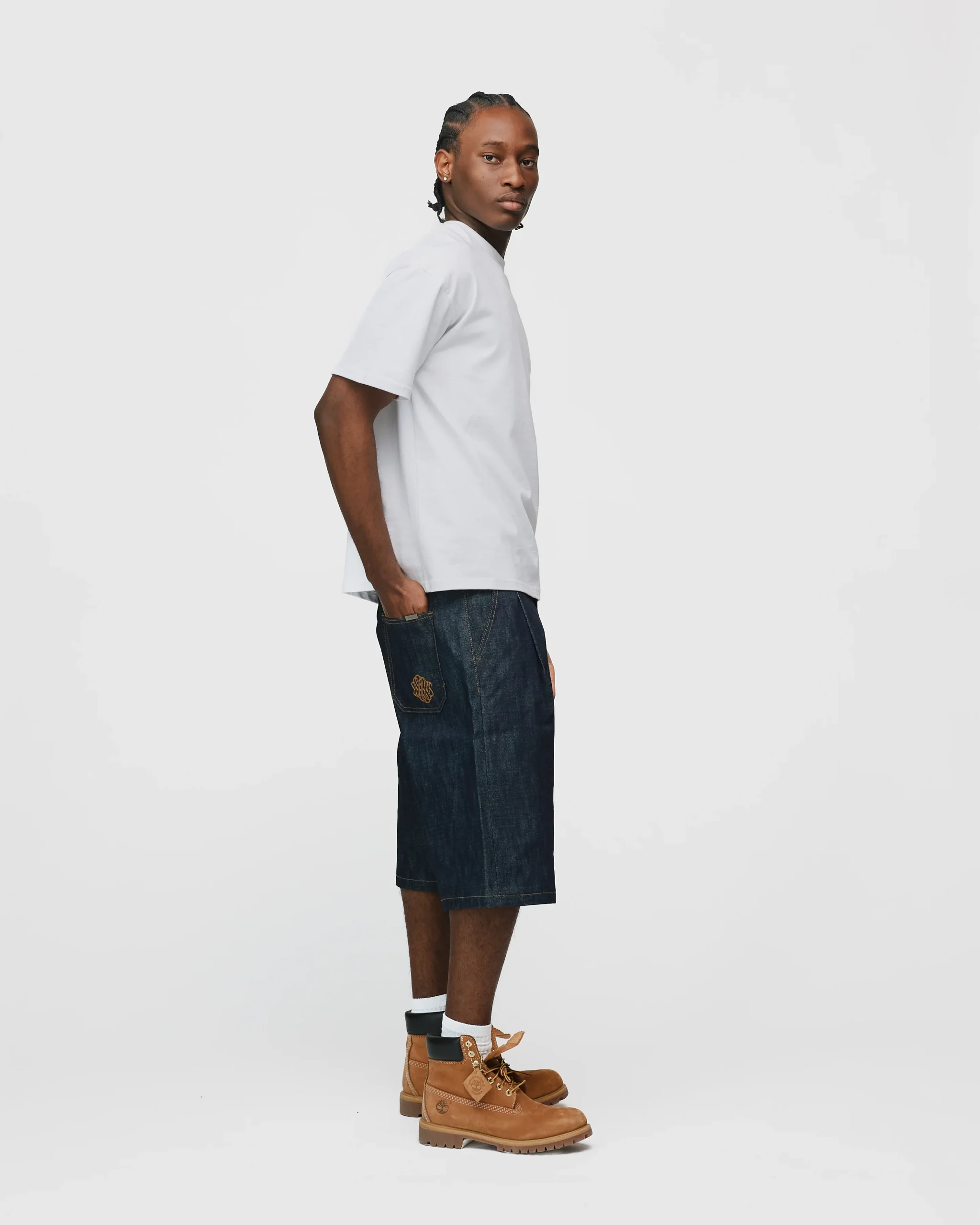 Raw Denim Shorts - Indigo