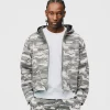 Reversible Hooded Jacket - White Camo