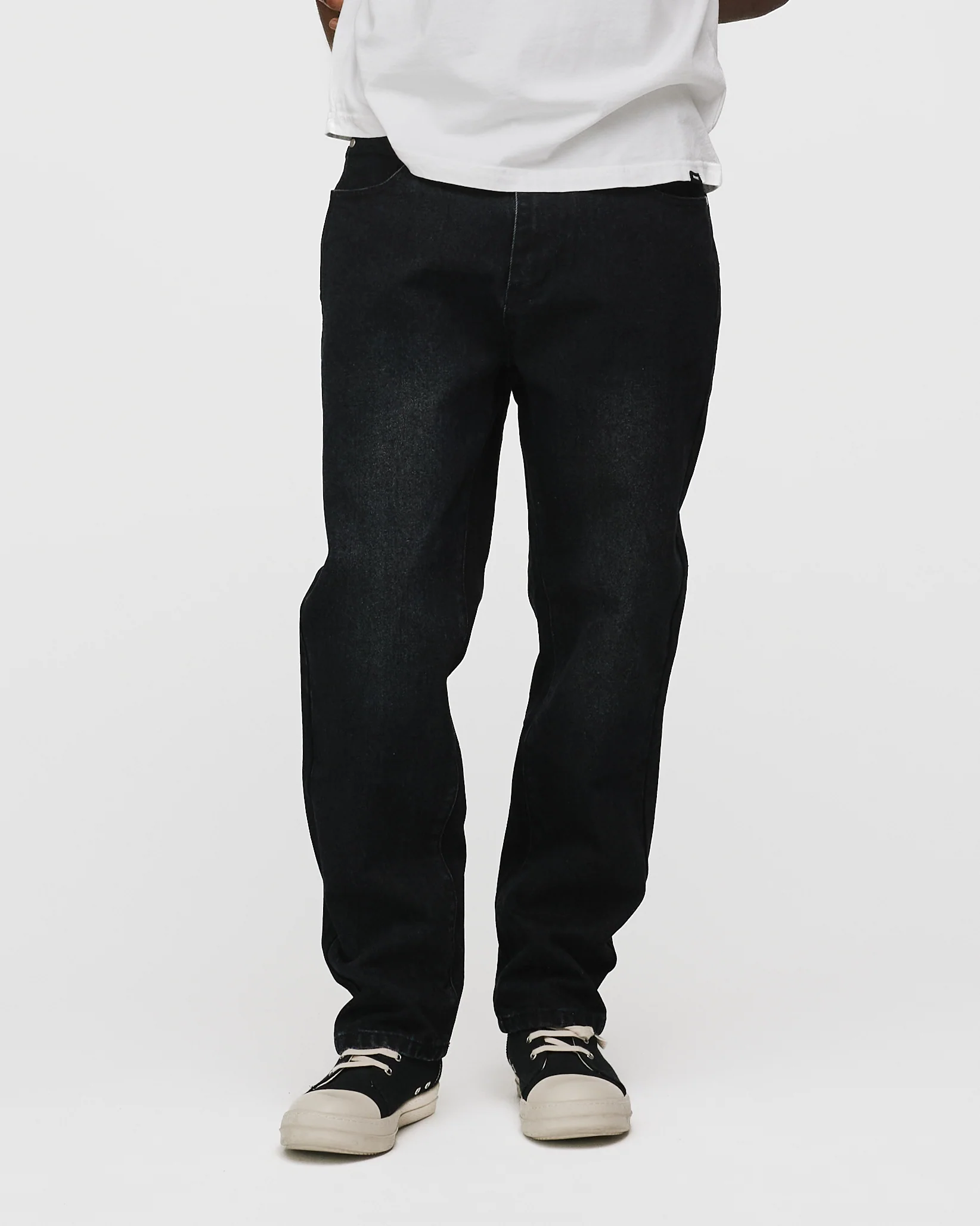 Slim Denim Pants - Washed Black