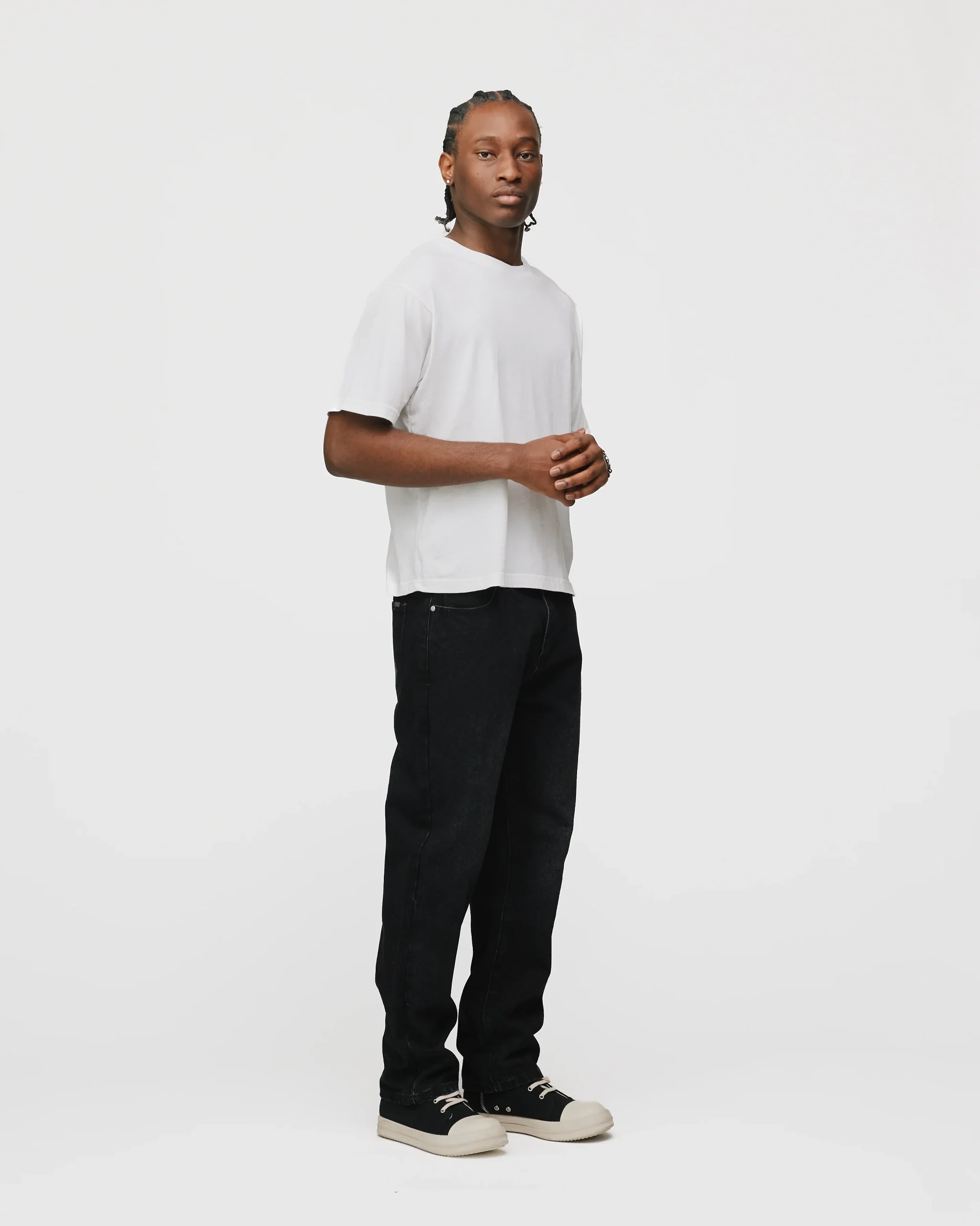 Slim Denim Pants - Washed Black