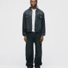Baggy Denim Pants - Washed Black