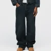 Baggy Denim Pants - Washed Black