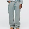 Baggy Denim Pants - Washed Blue