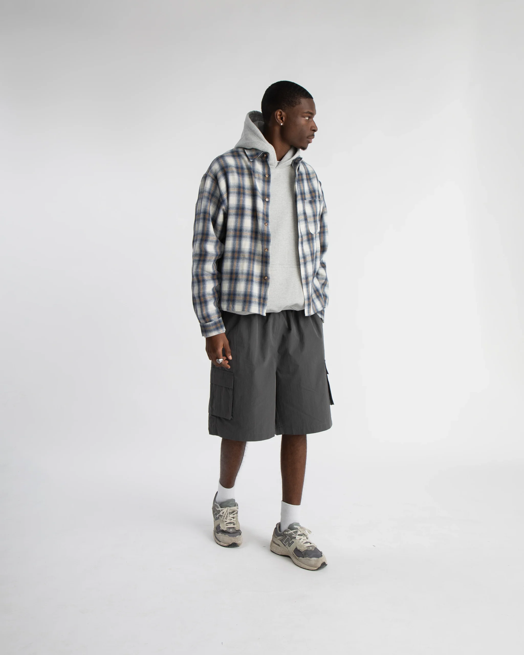 527-baggy-nylon-shorts-charcoal-2.webp Baggy Nylon Shorts - Charcoal