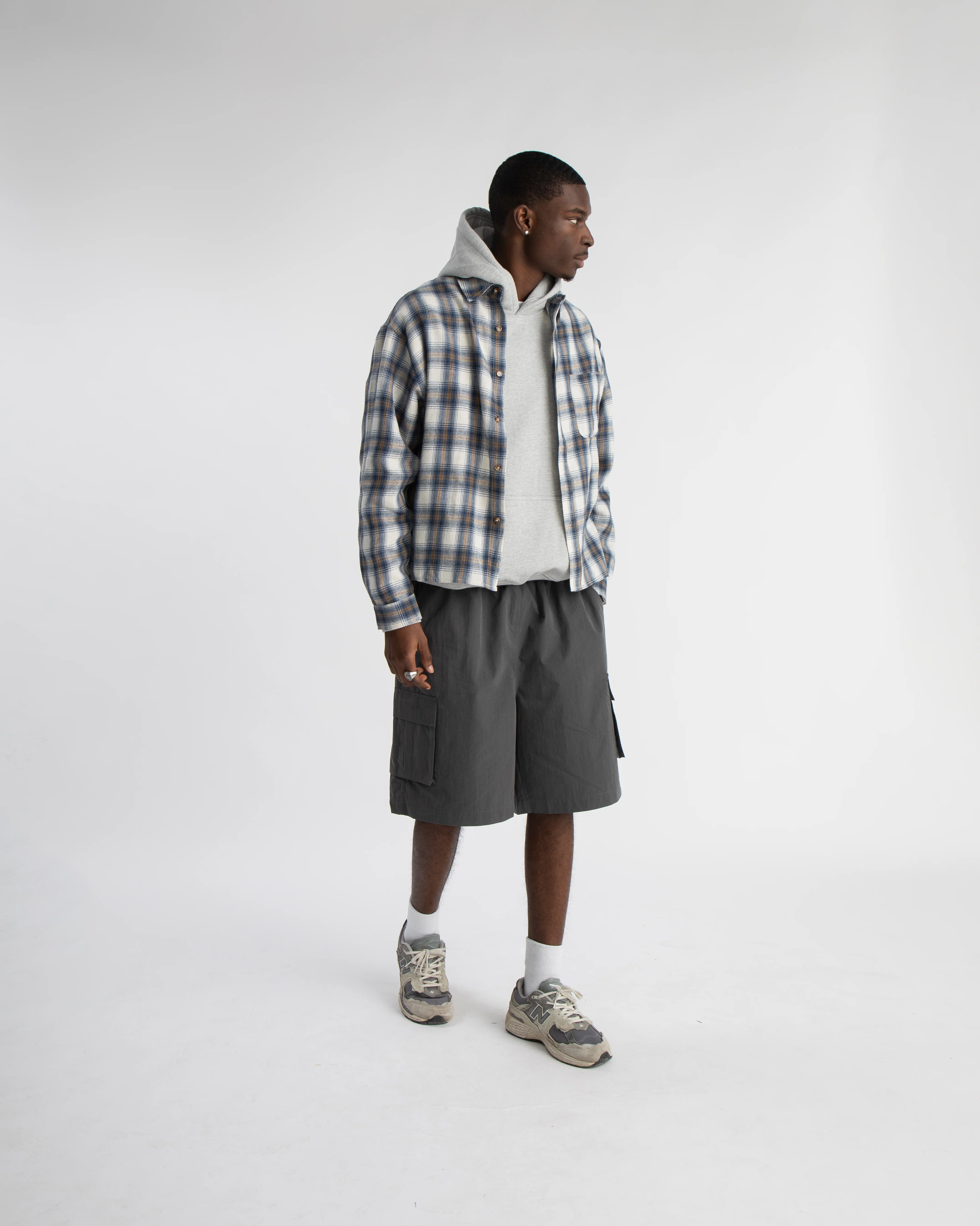 527-baggy-nylon-shorts-charcoal-2.webp Baggy Nylon Shorts - Charcoal