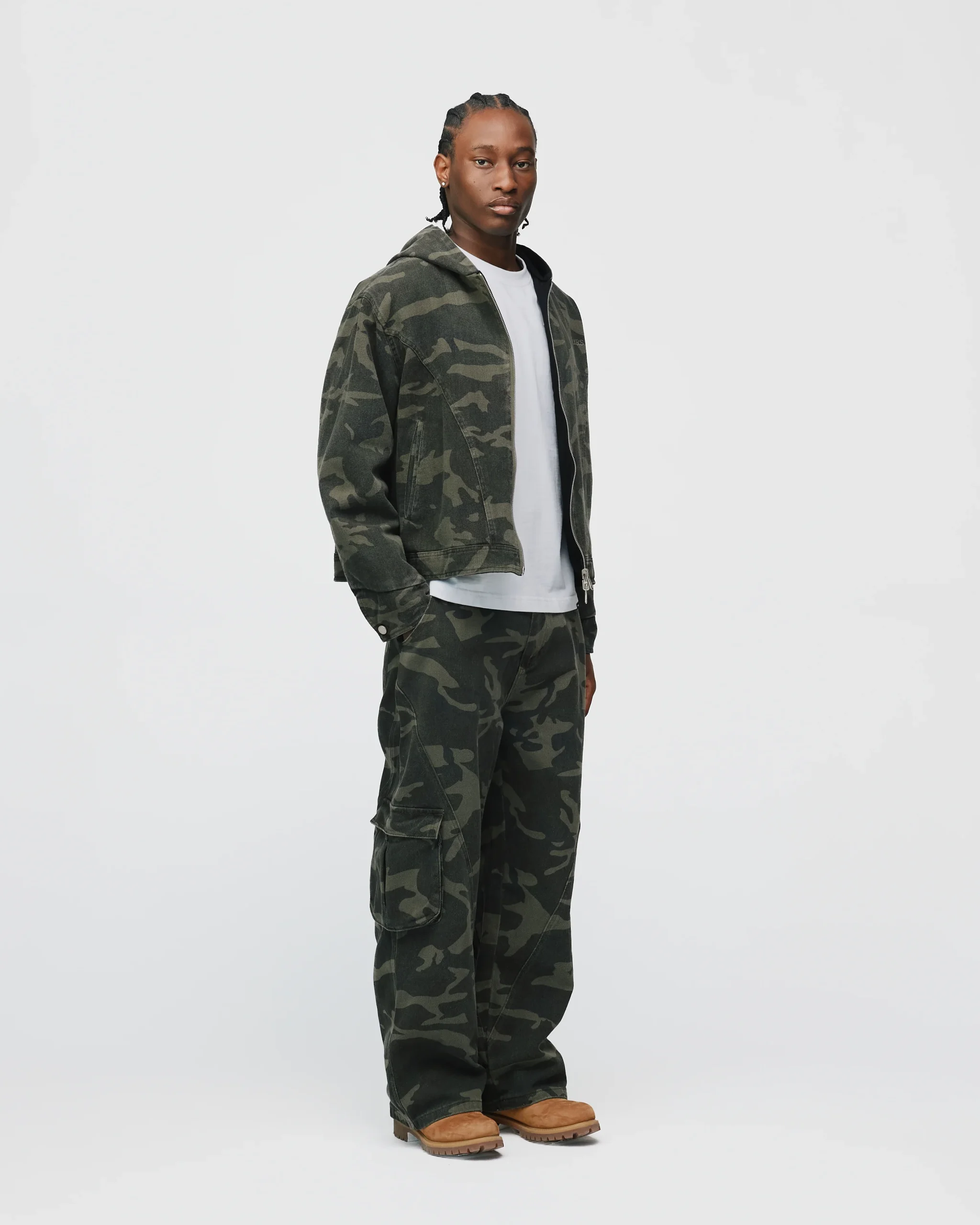 Baggy Cargo Pants - Camo