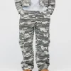Baggy Cargo Pants - White Camo