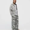 Baggy Cargo Pants - White Camo