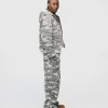 Baggy Cargo Pants - White Camo