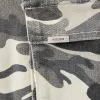 Baggy Cargo Pants - White Camo
