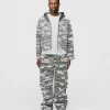 Baggy Cargo Pants - White Camo