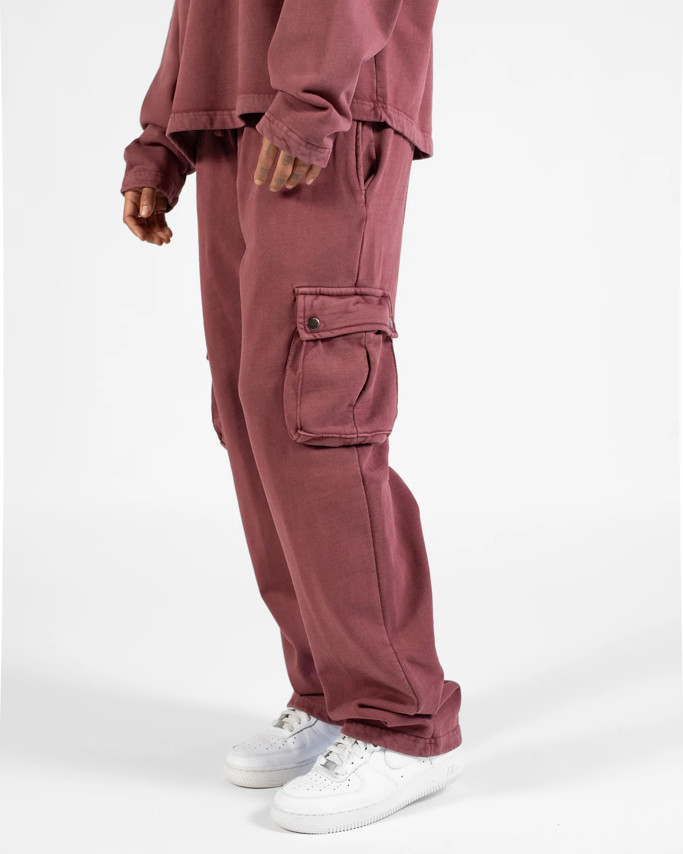 698-cargo-sweatpants-vintage-burgundy-3.webp Cargo Sweatpants - Vintage Burgundy