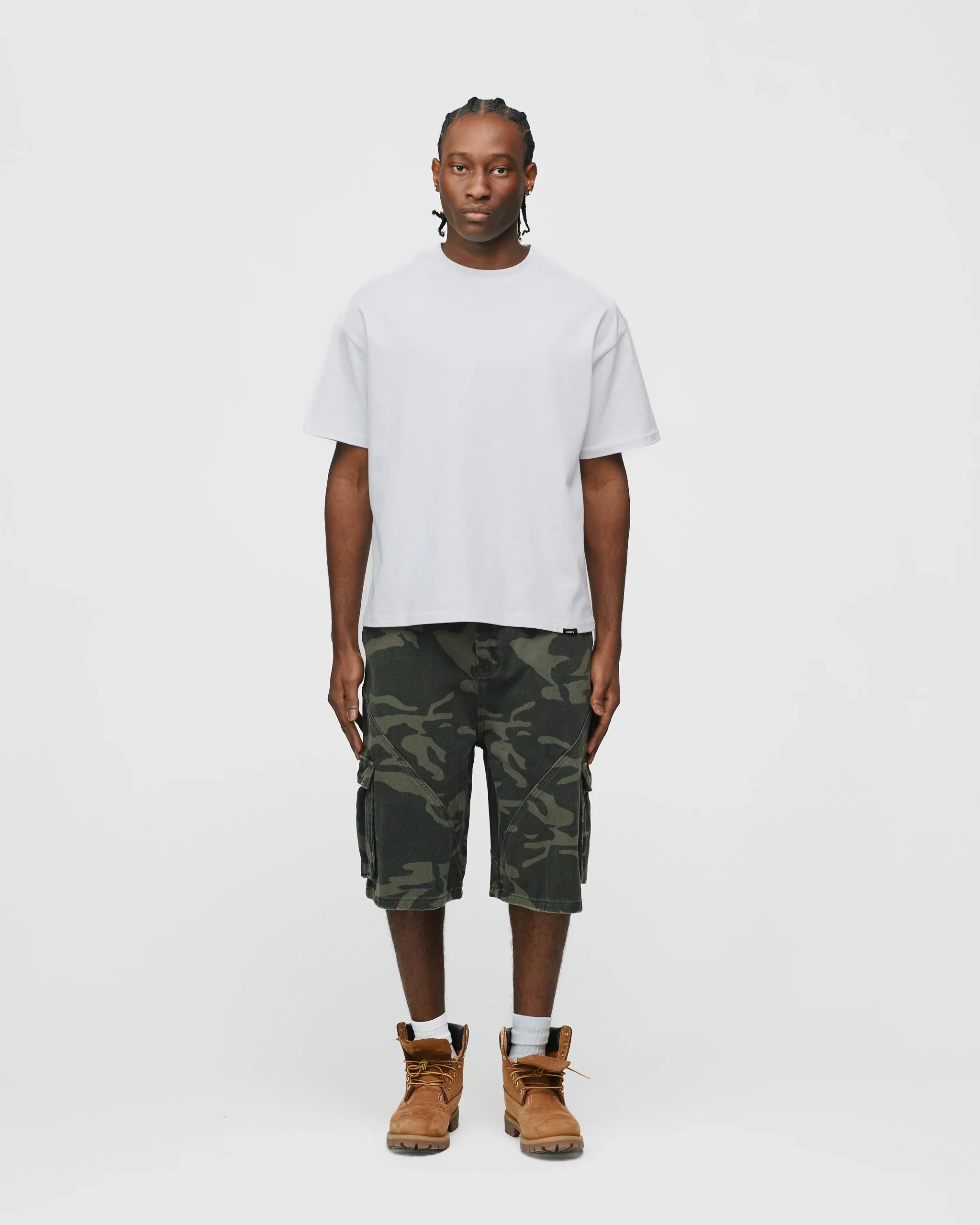 Baggy Cargo Shorts - Camo