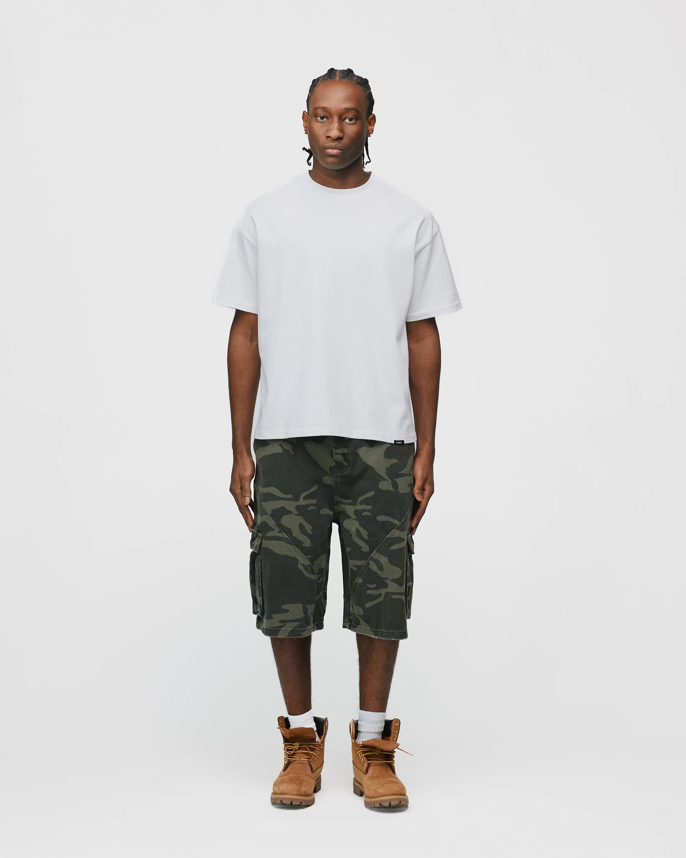 Baggy Cargo Shorts - Camo