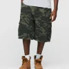 Baggy Cargo Shorts - Camo