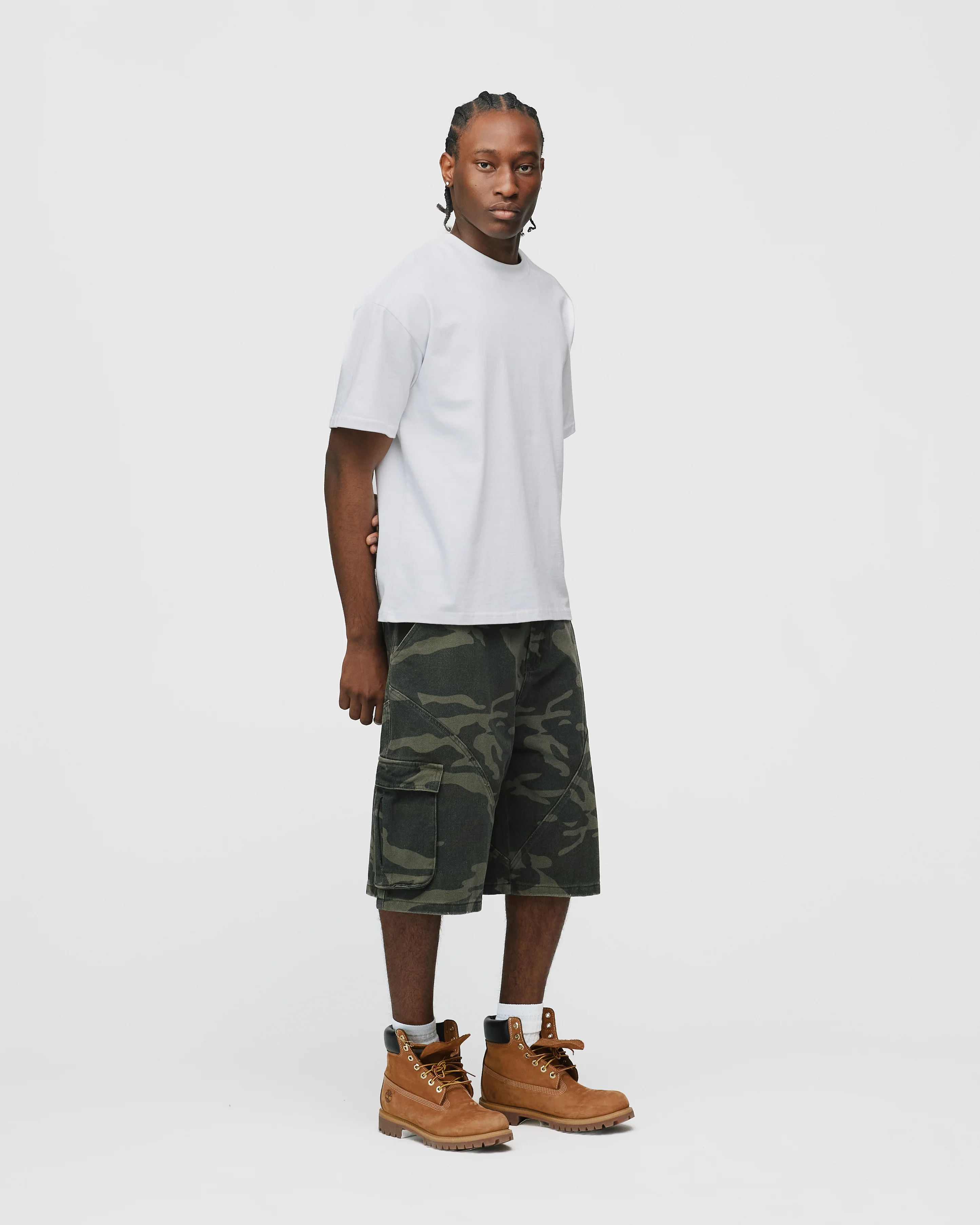 Baggy Cargo Shorts - Camo