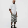 Baggy Cargo Shorts - White Camo