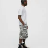Baggy Cargo Shorts - White Camo