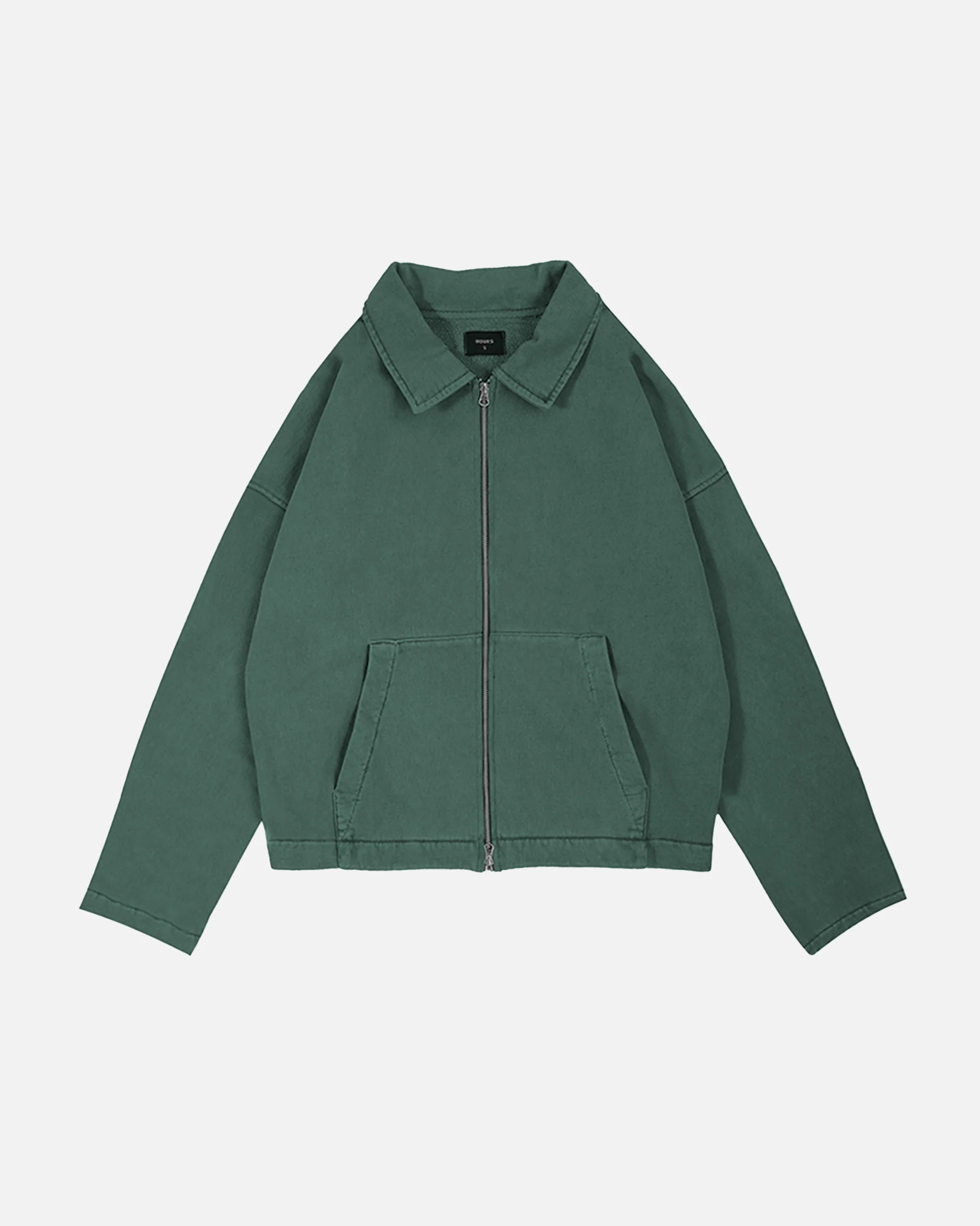 816-collared-full-zip-vintage-green-1.webp Collared Full Zip - Vintage Green