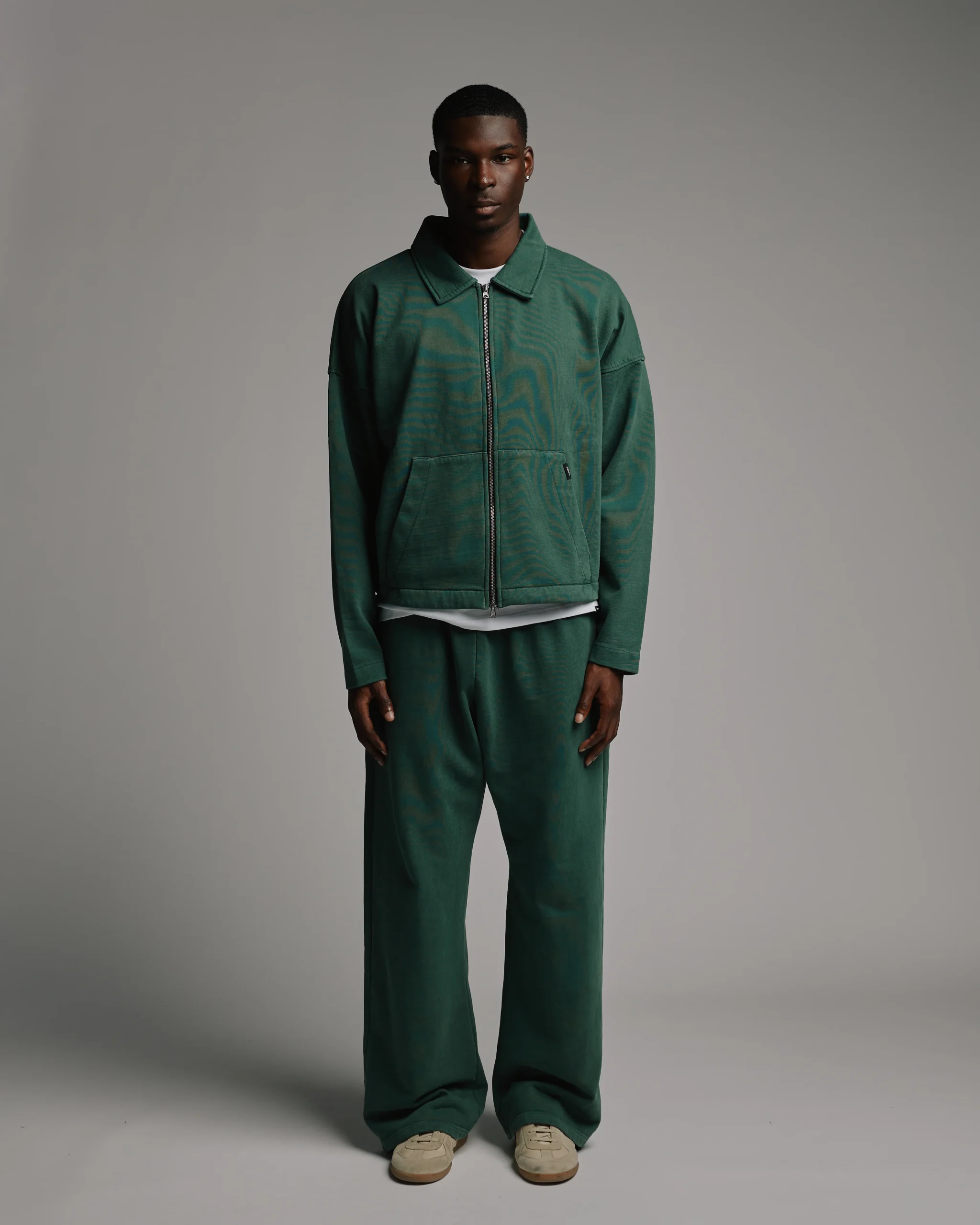 Collared Full Zip - Vintage Green