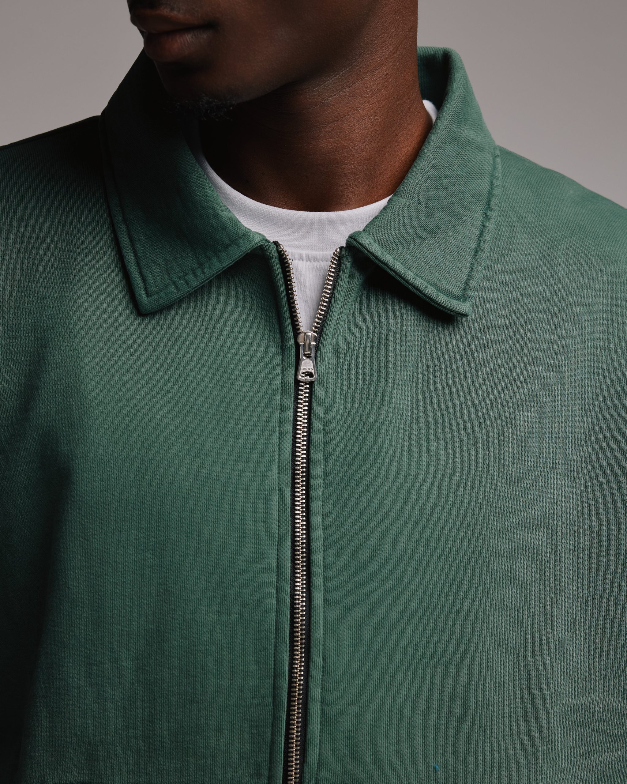 Collared Full Zip - Vintage Green