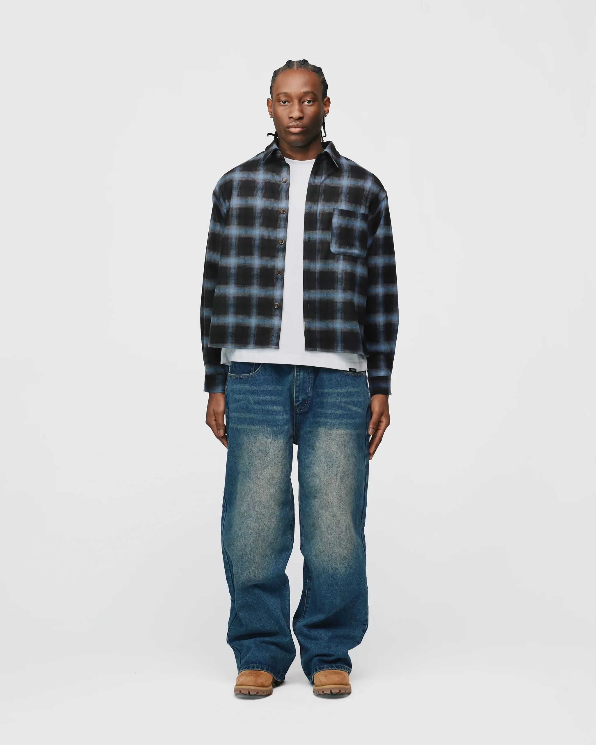 Baggy Denim Pants - Mid Blue