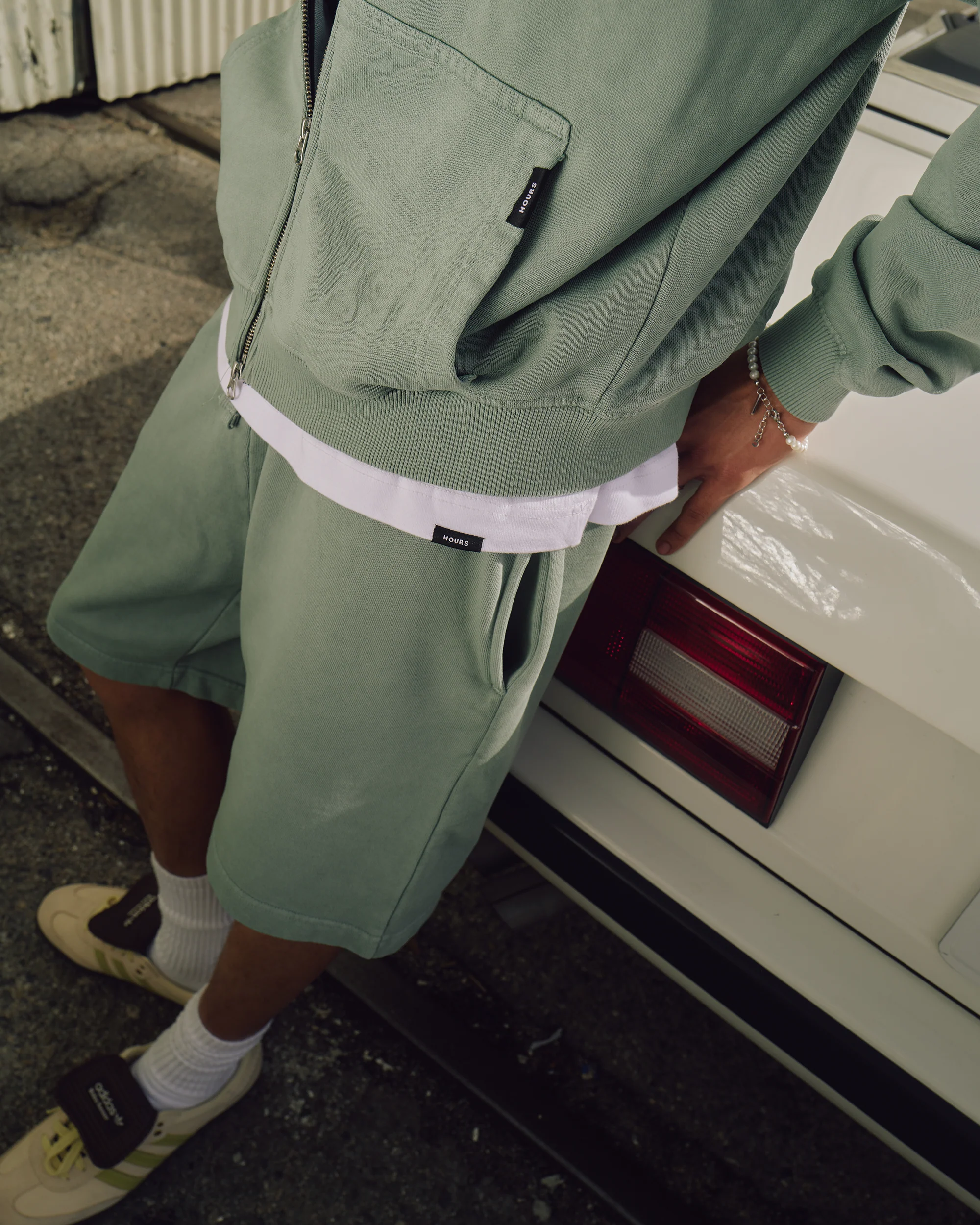 Cotton Shorts - Vintage Sage