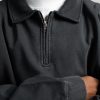 Cropped 1/4 Zip - Vintage Black