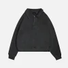 Cropped 1/4 Zip - Vintage Black