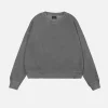 Cropped Crewneck - Vintage Grey