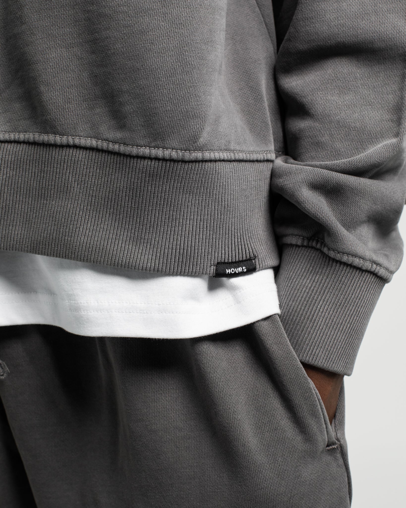 Cropped Crewneck - Vintage Grey