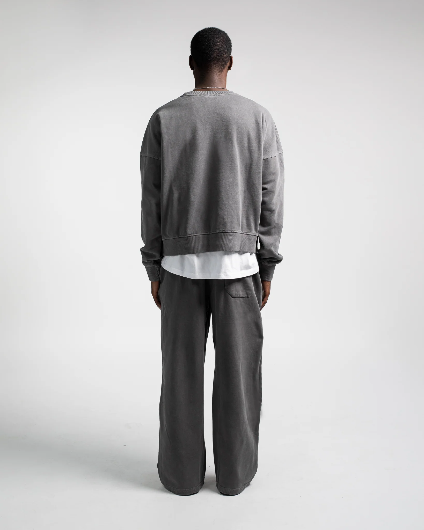 Cropped Crewneck - Vintage Grey