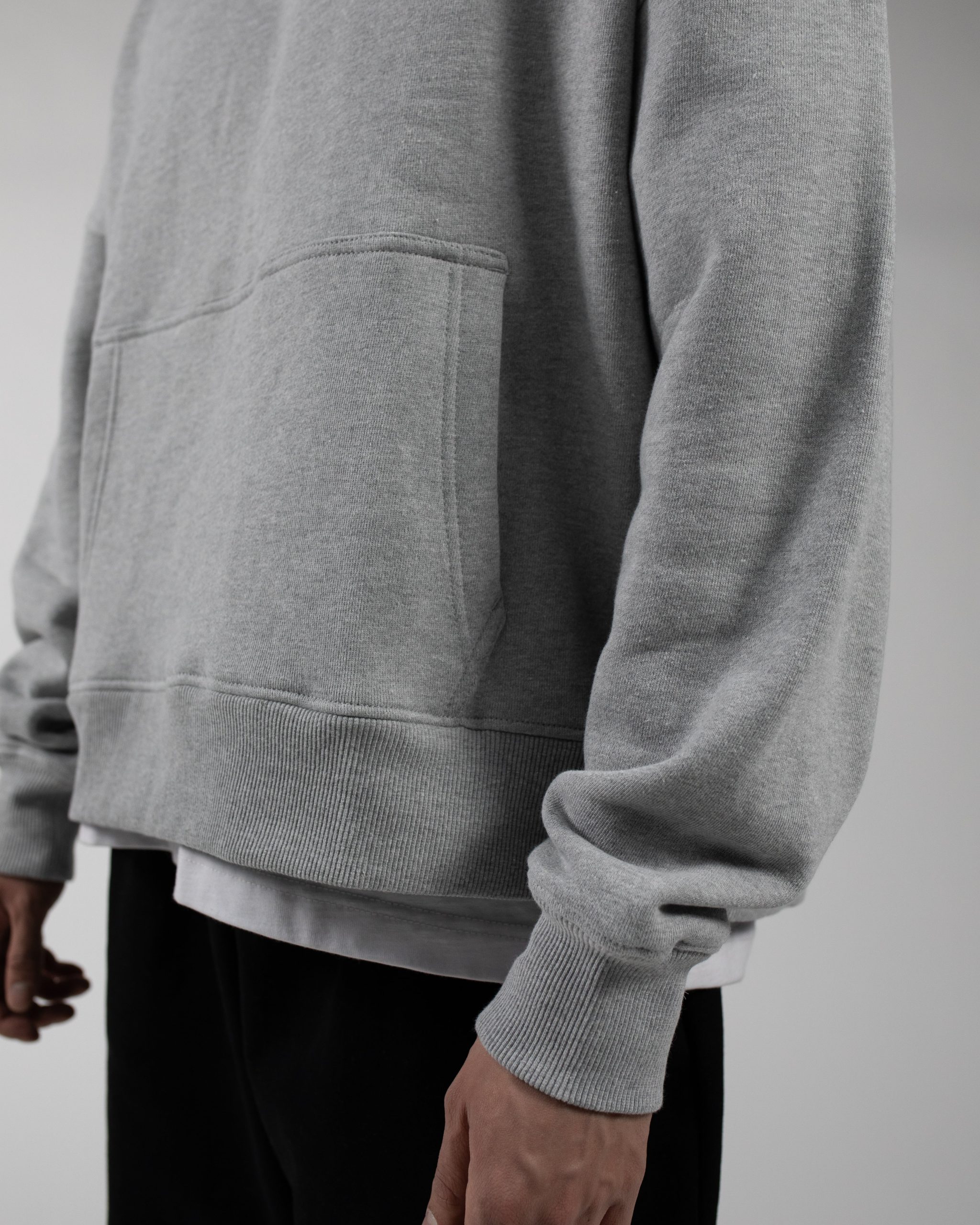 918-cropped-hoodie-grey-3.jpg Cropped Hoodie - Grey