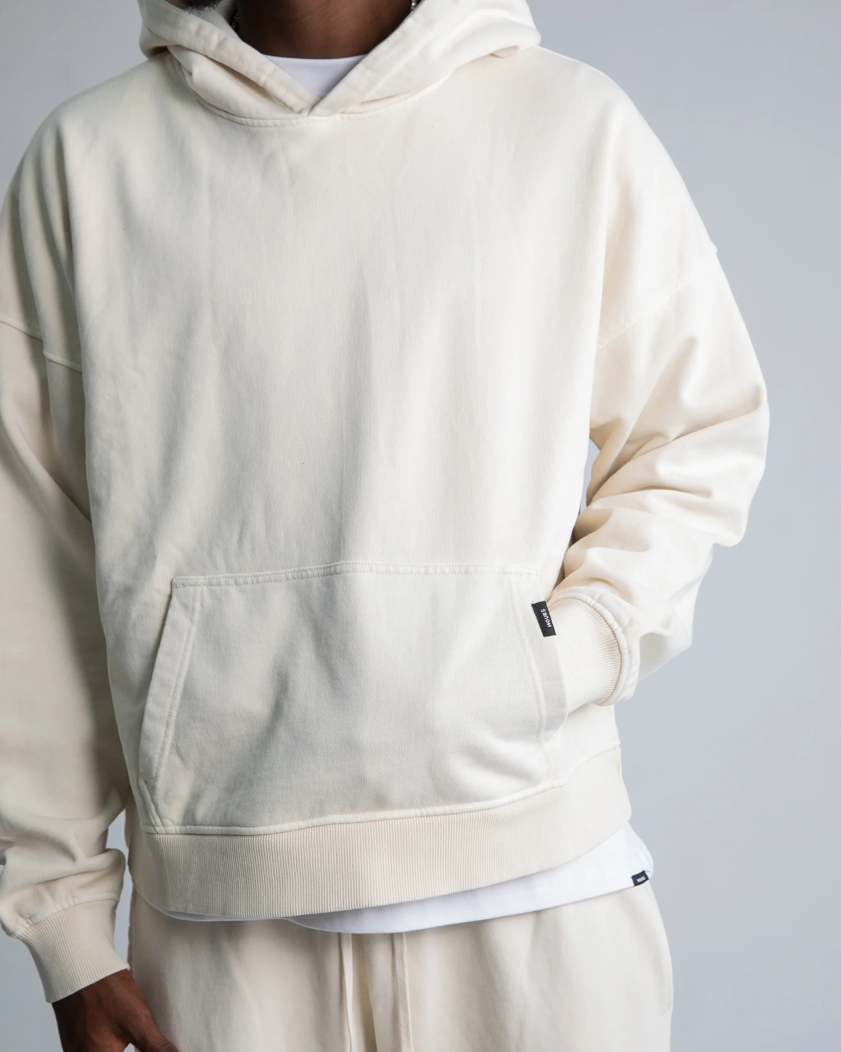 Cropped Hoodie - Vintage Bone