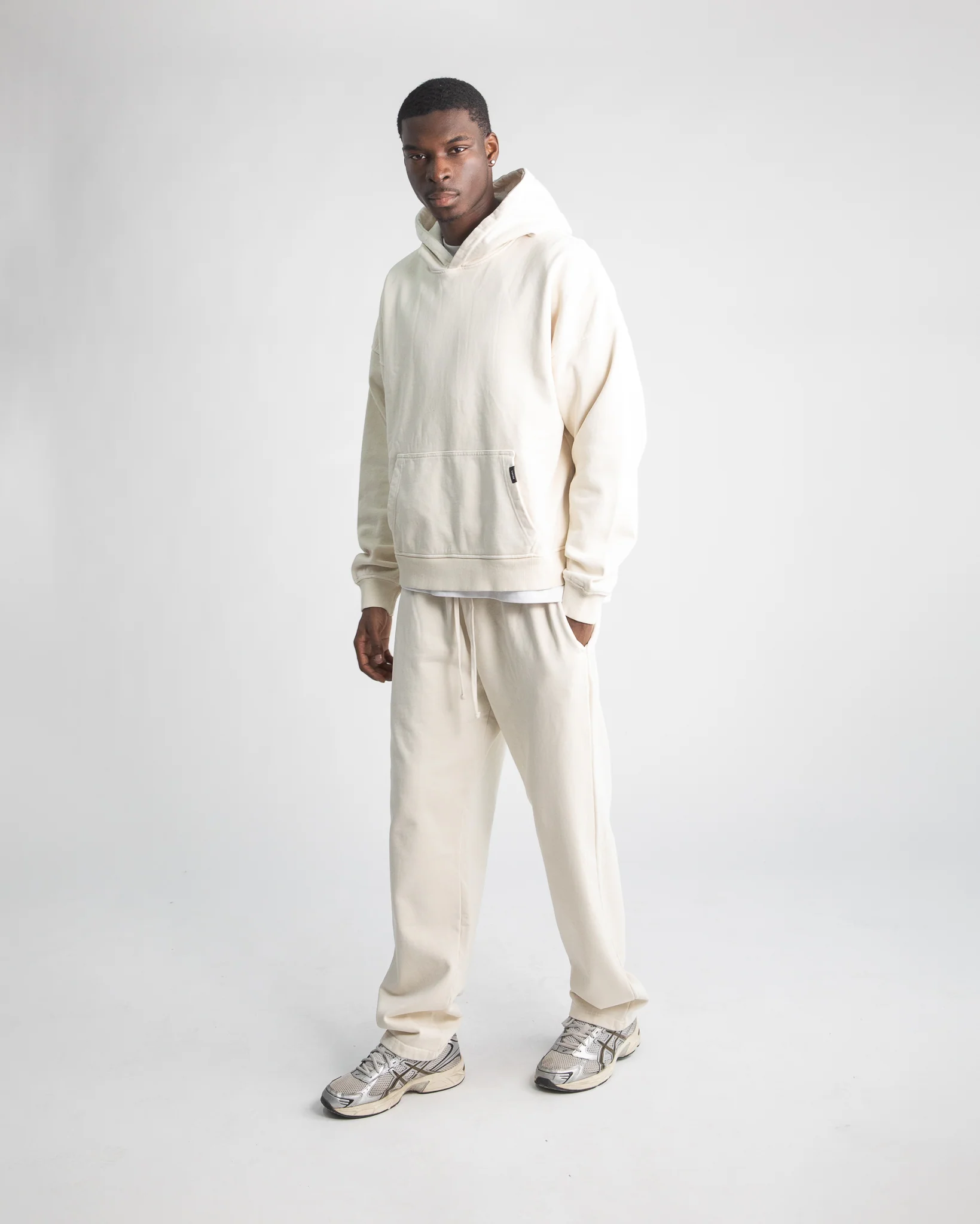 Cropped Hoodie - Vintage Bone