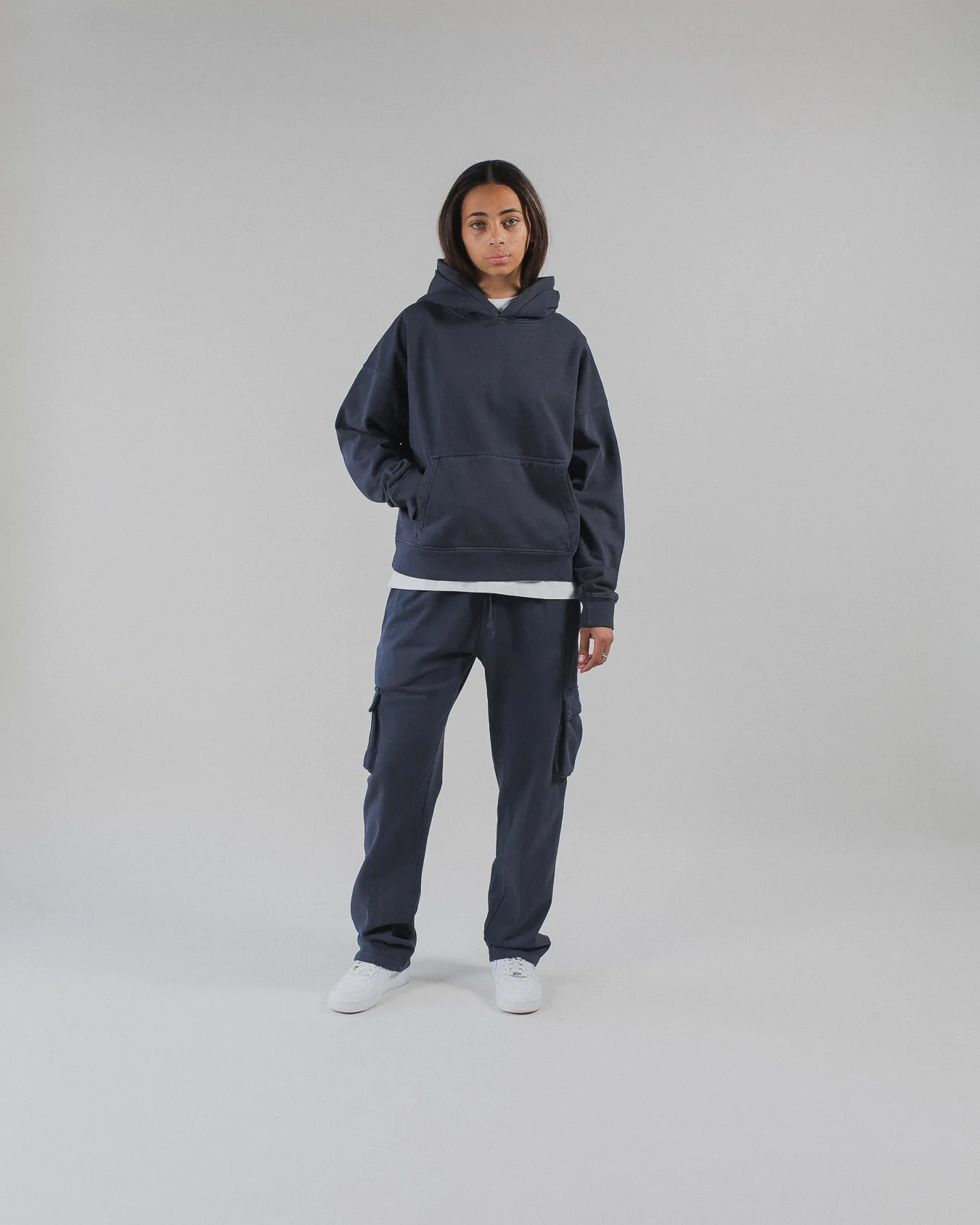 Cropped Hoodie - Vintage Navy