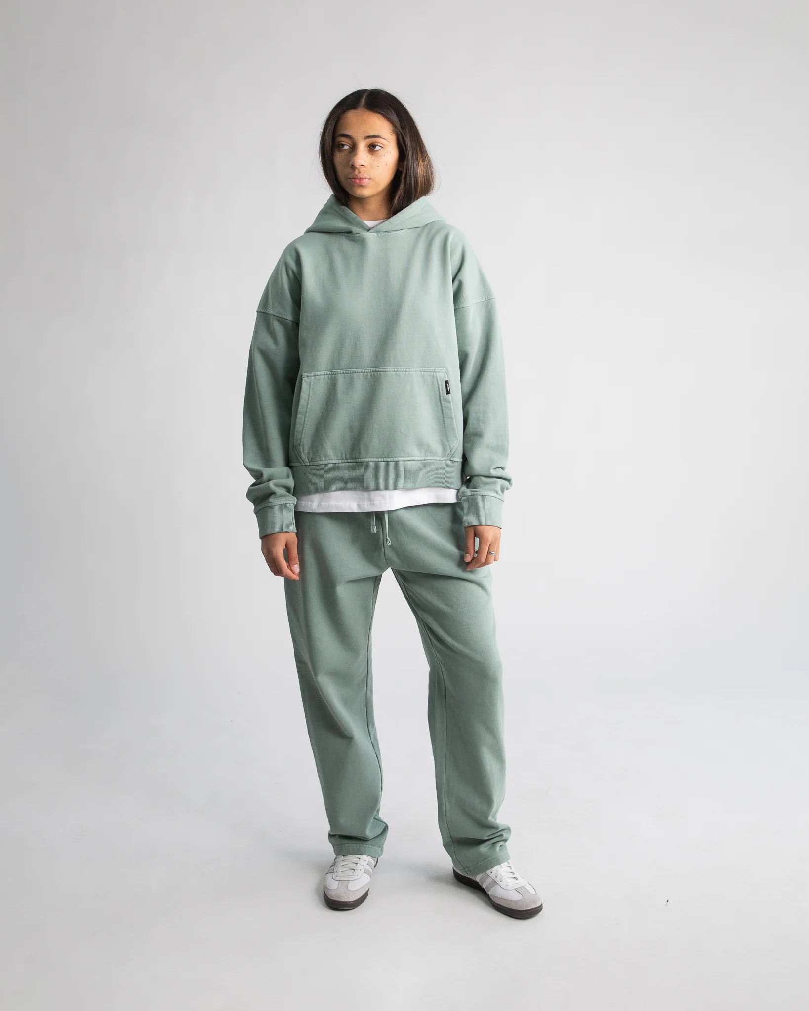 Cropped Hoodie - Vintage Sage
