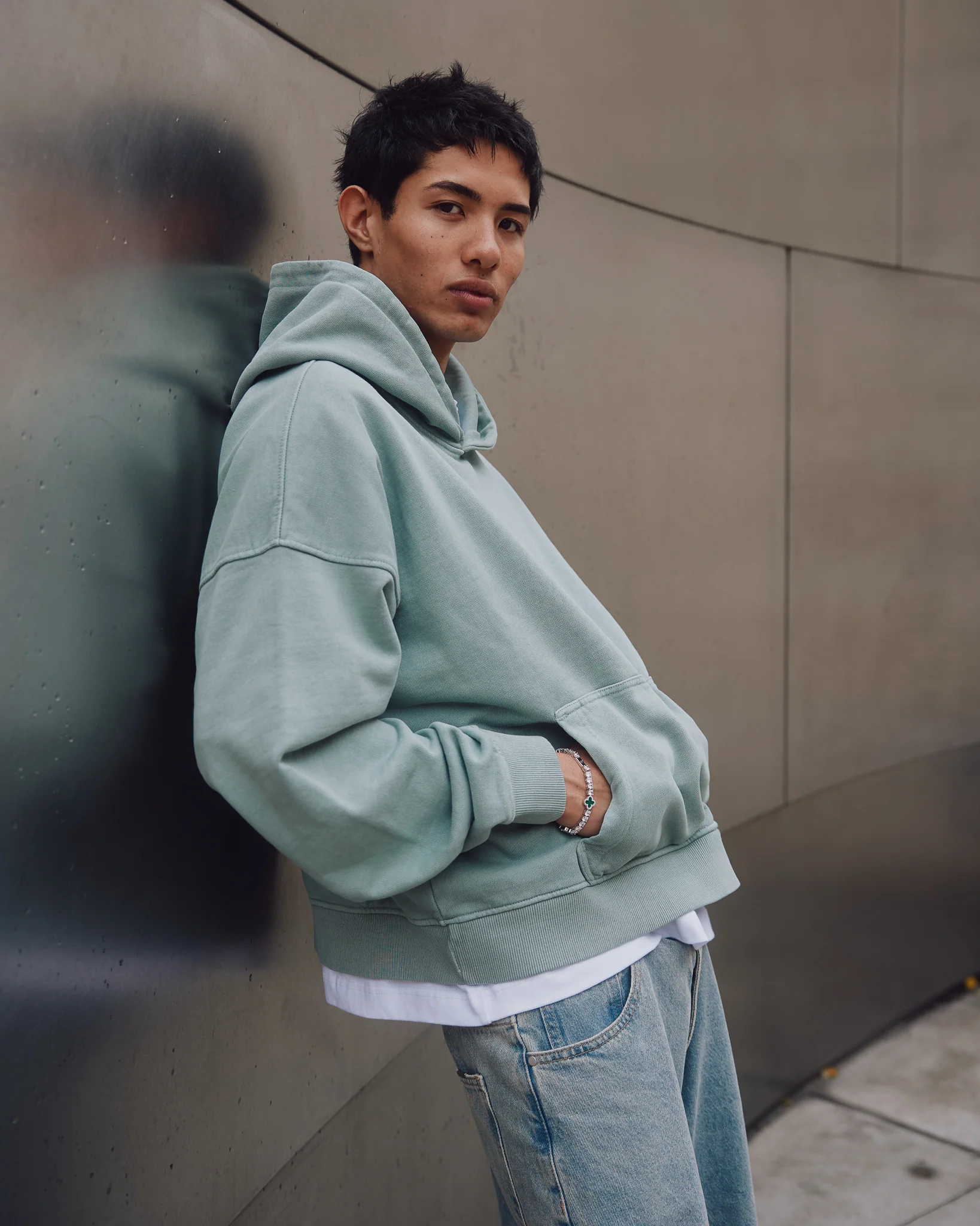 Cropped Hoodie - Vintage Sage