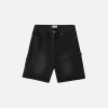 Baggy Denim Shorts - Washed Black