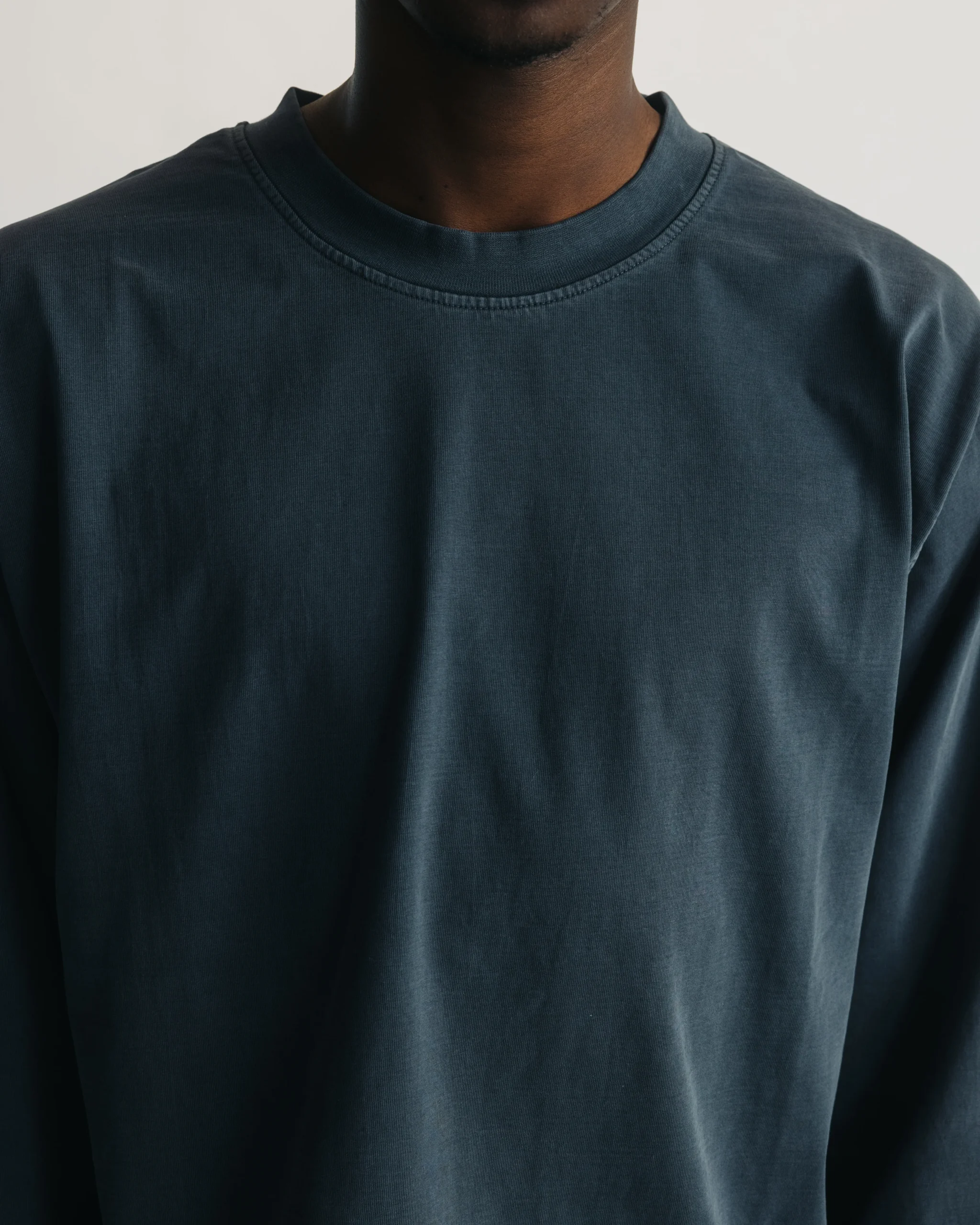 Cropped Long Sleeve - Vintage Navy